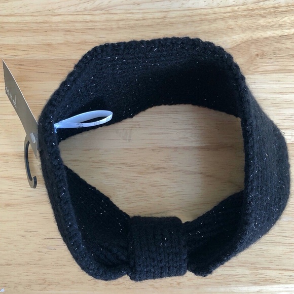Knit winter headband headwrap women's pink braid black sparkle Ed-it-ed NWT x2 - Picture 3 of 9